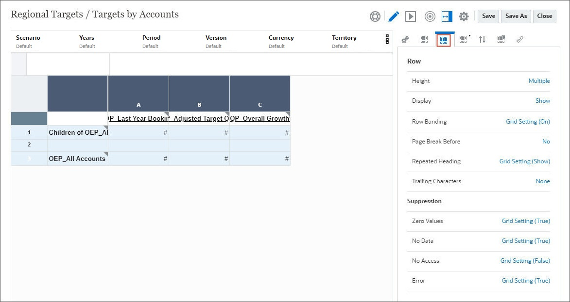Review column properties